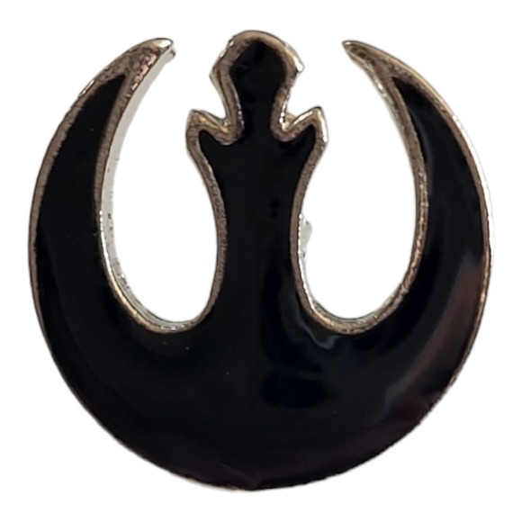 Black and Silver Resistance Symbol Star Wars Clutch Pin - Picture 4 of 4